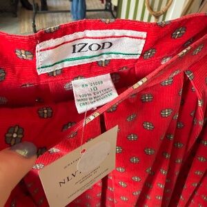 Vintage Patterned Izod Maxi Skirt